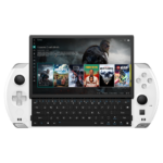 Das Bild zeigt den GPD WIN 4 Handheld Gaming PC in Pearl White von vorne