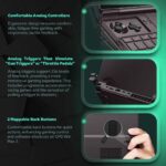 GPD Win Max 2 (2024) je vybaven pohodlnými analogovými ovladači navrženými pro ergonomické používání. Analogové ovladače simulují spouště pistolí nebo pedály plynu a umožňují realistický herní zážitek. Zařízení navíc obsahuje dvě mapovatelná zadní tlačítka, která umožňují přizpůsobitelné možnosti ovládání.