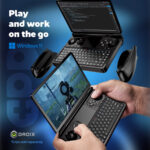 GPD WIN Mini 2024: Výkonný přenosný herní počítač se 7" dotykovou obrazovkou FHD 120Hz VRR. Nabízí procesor AMD Ryzen 7 8840U, grafický procesor Radeon 780M, 32 GB RAM, 2TB úložiště NVMe. Kompaktní konstrukce ve tvaru škeble s plnohodnotnou klávesnicí a herními ovládacími prvky. Všestranné možnosti připojení včetně Wi-Fi 6E a Bluetooth 5.2. Běží Windows 11 Home. Viditelná značka DROIX. Kompaktní provedení nabízí přenosnost a výkon pro hraní her a produktivitu na cestách.
