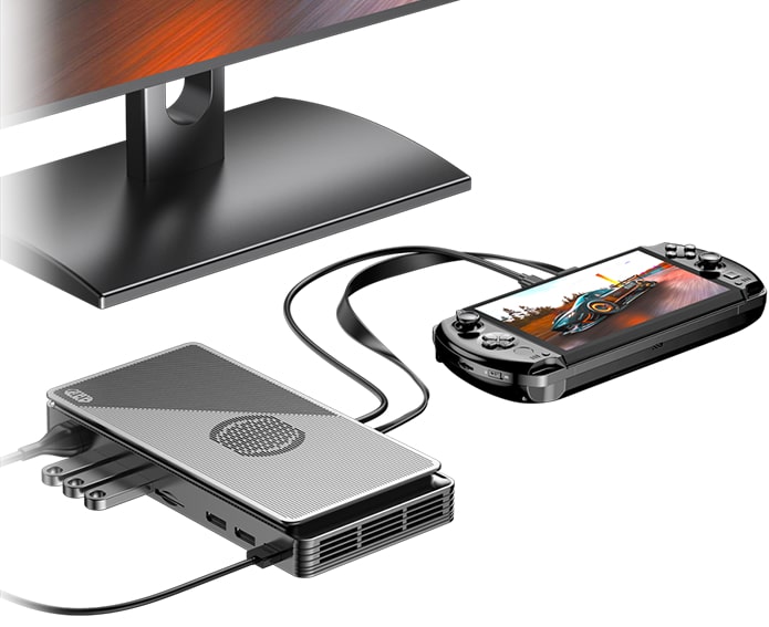 GPD Win 4 (2024) handheld gaming console with GPD G1, offering enhanced gaming performance and capabilities.