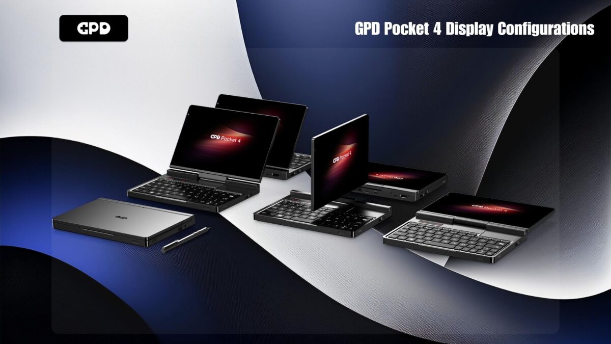 GPD Pocket 4 konfigurace provedení 2 v 1