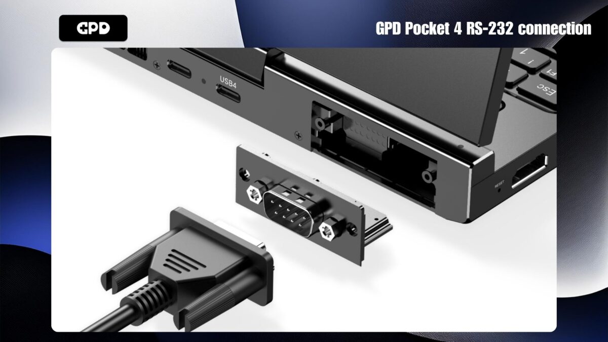 GPD Pocket 4 Připojení RS-232