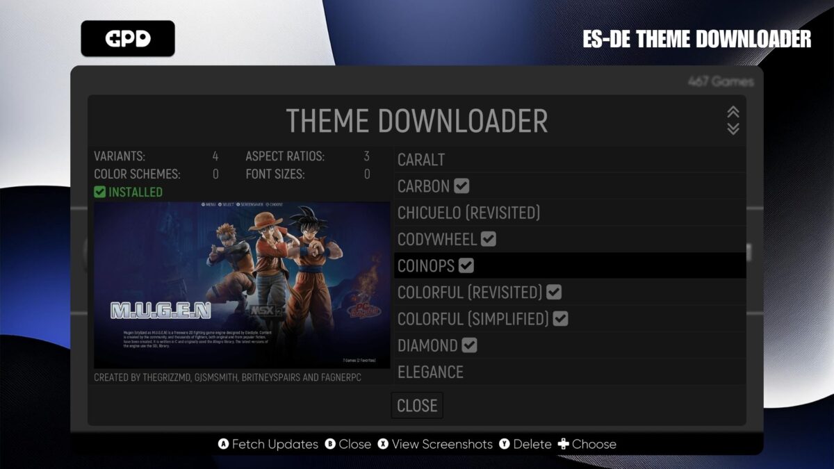 ES-DE Thema Downloader