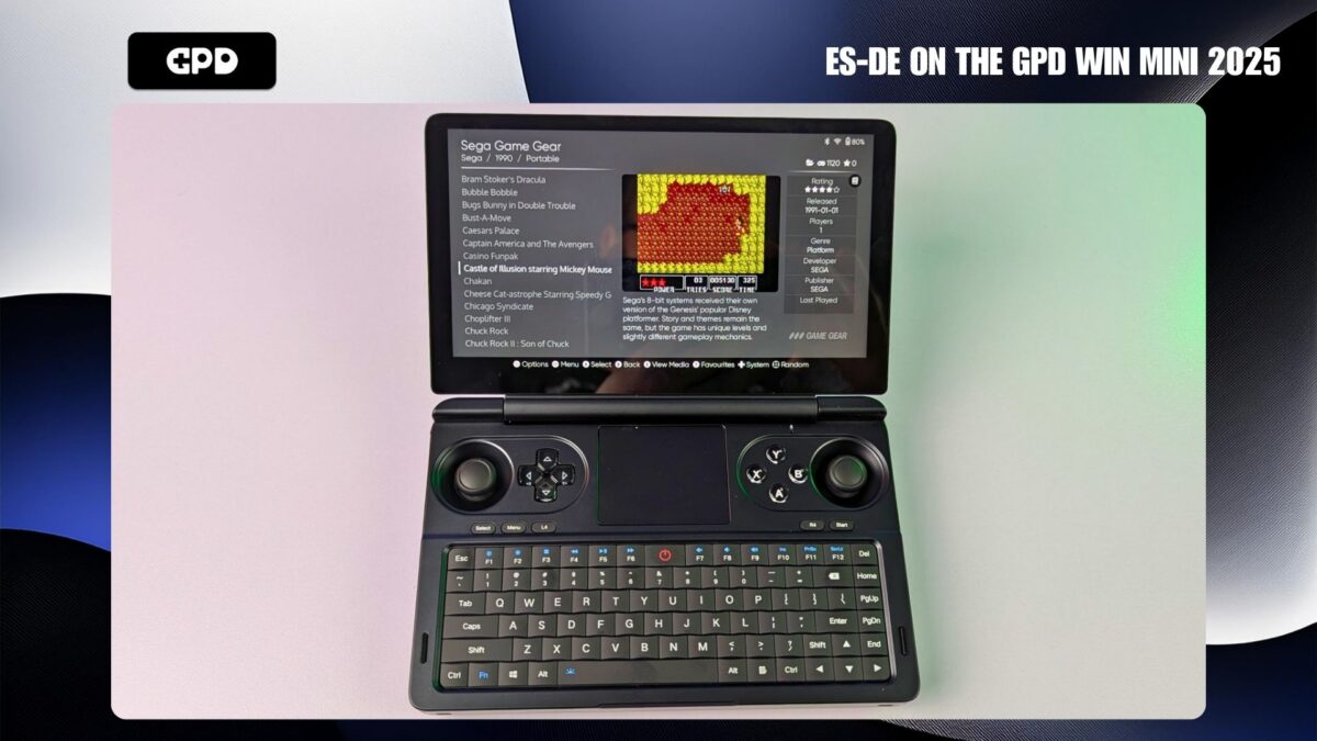 ES-DE op de GPD WIN Mini 2025