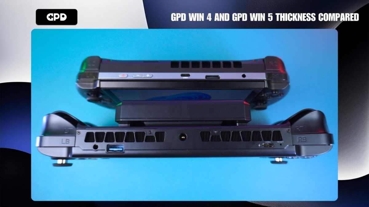 GPD WIN 4와 GPD WIN 5 두께 비교