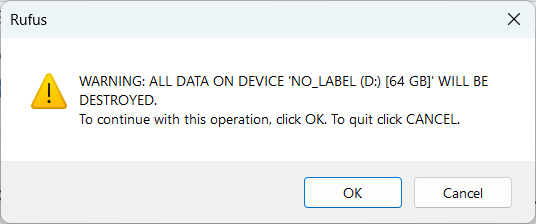 Rufus Warning before proceeding - GPD | PC Gaming Handhelds & Mini Laptops Rufus Warning before proceeding